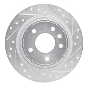 Buick CASCADA Brake Rotor (1) - Rear Right - R1 Concepts - Drilled & Slotted - Silver - `11-`19